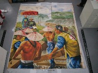 「劉銘傳督建鐵路圖（附孤拔墓）」油畫藏品圖，第1張